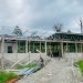 Tampak bangunan rumah pengolahan sagu sedang dalam proses pembangunan