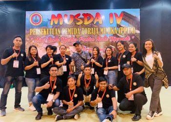 Ketua PPTM terpilih, Aldi Padua, ST saat foto bersama panitia Musda IV PPTM Tahun 2023