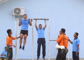 Prajurit Lanud YKU Timika Laksanakan Kesemaptaan Jasmani Semester II TA 2023