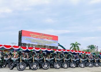 Sepeda motor yang diserahkan kepada Babinsa di Timika