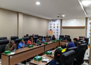 Rapat koordinasi KONI Mimika bersama pengurus Cabor Mimika dalam persiapan PON XXI Aceh-Sumut