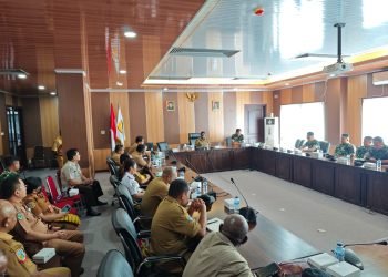 Suasana rapat persiapan HUT RI ke-79 di Kabupaten Mimika