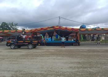 Lapangan Pasar Lama yang akan digunakan sebagai lokasi Pawai Ta'aruf Sambut MTQ XXX se-Tanah Papua.