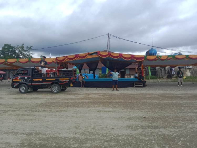 Lapangan Pasar Lama yang akan digunakan sebagai lokasi Pawai Ta'aruf Sambut MTQ XXX se-Tanah Papua.