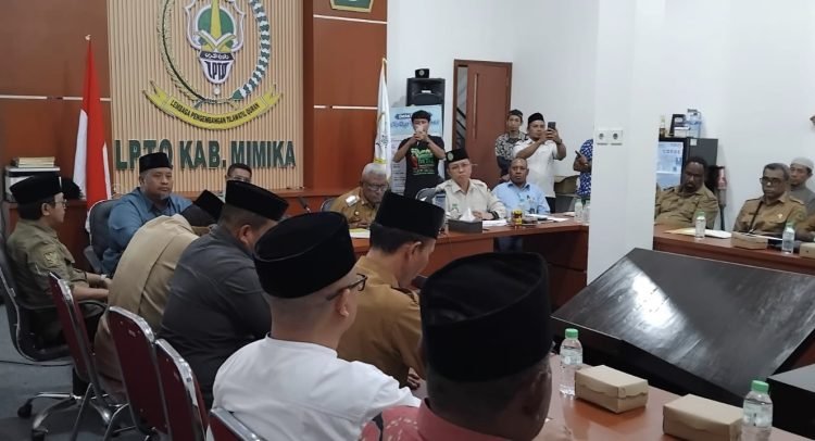 Suasana rapat persiapan pelaksanaan MTQ XXX se-Tanah Papua di Timika
