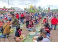 Tradisi Makan Patita yang digelar Ikatan Keluarga Maluku di Kabupaten Mimika.