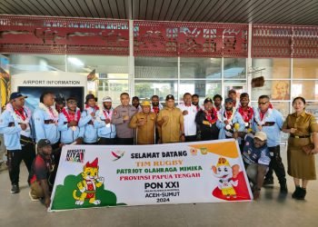 Raih Medali Perunggu di PON XXI Aceh-Sumut, Atlet Rugby Papua Tengah Disambut Meriah KONI dan Pemkab Mimika