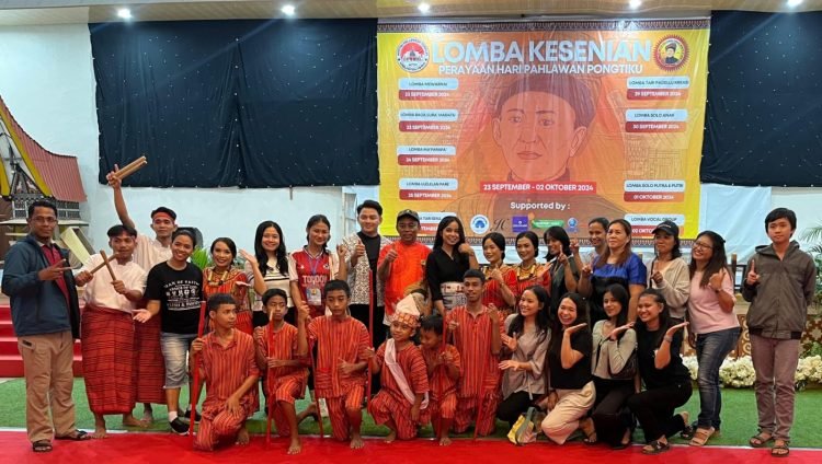 Persekutuan Tondon Raih Juara Tari Pa’gellu’ Kreasi Hari Pahlawan Nasional Pongtiku IKT Mimika 2024