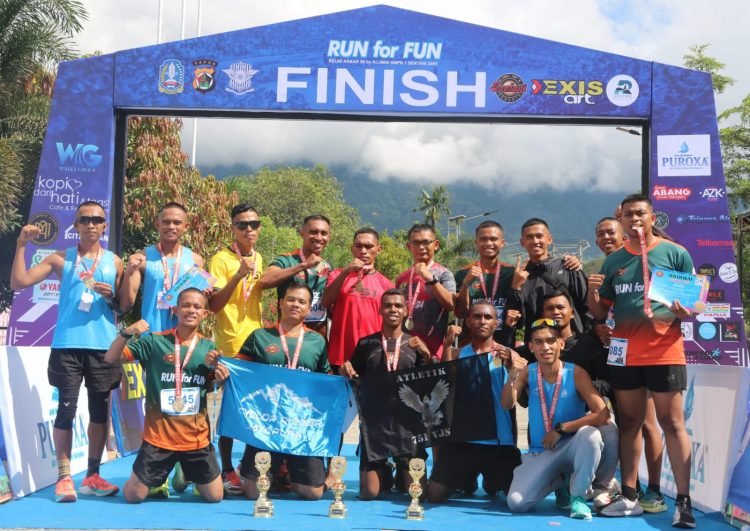 Tim Atletik Yonif 751/VJS Sabet Juara Run For Fun 2025