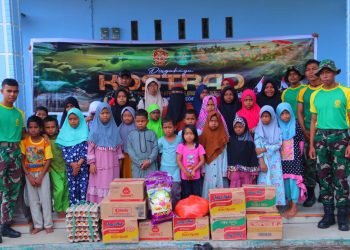 Wujudkan Kepedulian Kepada Masyarakat, Prajurit Yonif 754/ENK Gelar Bakti Sosial dalam Rangka HUT Kostrad ke-64