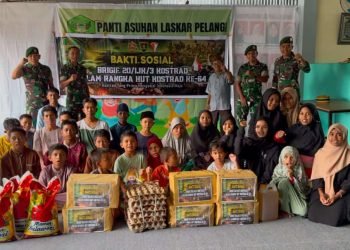 Sambut HUT Kostrad ke-64, Prajurit Brigif 20/IJK 3 Kostrad Gelar Baksos ke Panti Asuhan di Timika