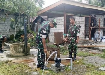 Bantu Kesulitan Warga, Kodim 1710/Mimika Kembali Bangun 4 Titik Sumur Bor, MCK dan Kamar Mandi Umum