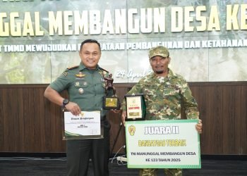 Dandim 1708/BN Raih Penghargaan Dansatgas TMMD Terbaik Kedua Se Indonesia