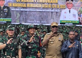 Buka TMMD ke-124 di Kampung Pigapu, Bupati Mimika: Kita Akan Dukung Penuh Program TNI Untuk Kesejahteraan Masyarakat