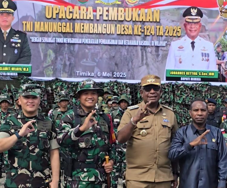 Buka TMMD ke-124 di Kampung Pigapu, Bupati Mimika: Kita Akan Dukung Penuh Program TNI Untuk Kesejahteraan Masyarakat