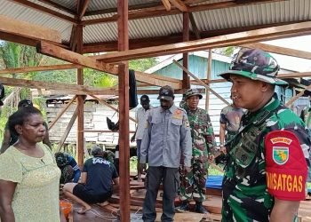 Dansatgas TMMD Tinjau Progres Pembangunan Rumah