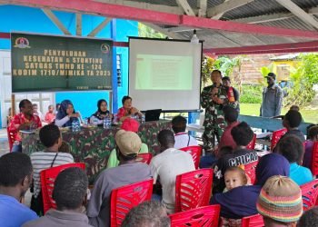 Satgas TMMD Kodim 1710/Mimika Edukasi Masyarakat tentang Kesehatan dan Pencegahan Stunting