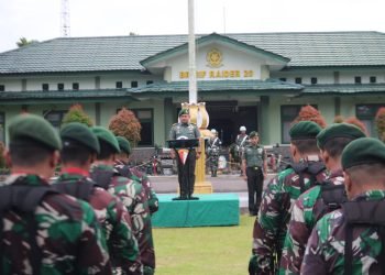 Peringati Hari Kebangkitan Nasional ke-117, Prajurit Brigif Gelar Upacara dan Binsik