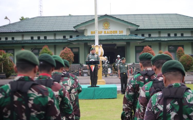 Peringati Hari Kebangkitan Nasional ke-117, Prajurit Brigif Gelar Upacara dan Binsik