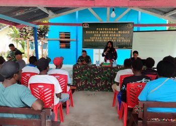 Satgas TMMD Gelar Penyuluhan Hukum Tentang Bahaya Narkoba, Miras dan Lem Aibon