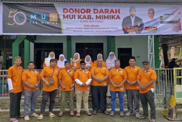 Peringati Milad ke-50, MUI Mimika Gelar Aksi Donor Darah