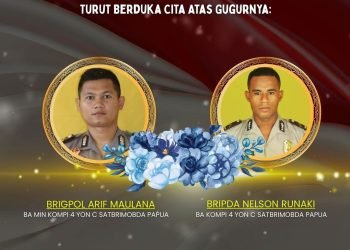Jelang 17 Agustus, Dua Anggota Brimob Gugur di Nabire Papua Tengah