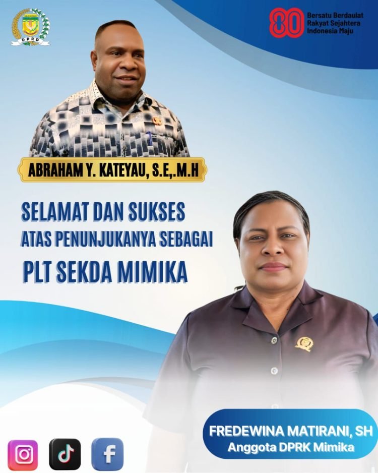 Anggota DPRK Mimika Apresiasi Penunjukan Putra Asli Kamoro Jabat Plt. Sekda