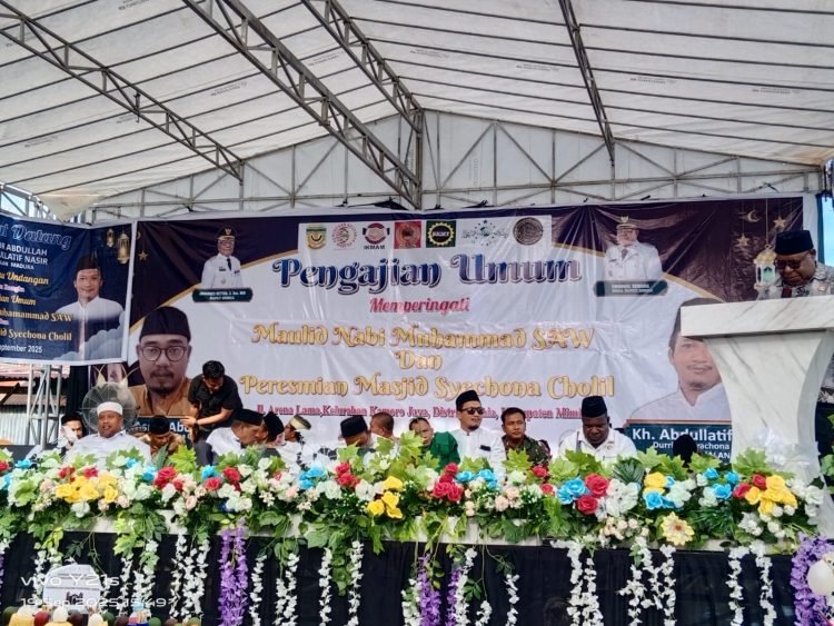 Masjid Syaikhona Kholil Diresmikan, Wabup Mimika: Ini Sumbangan Warga Madura Untuk Mimika