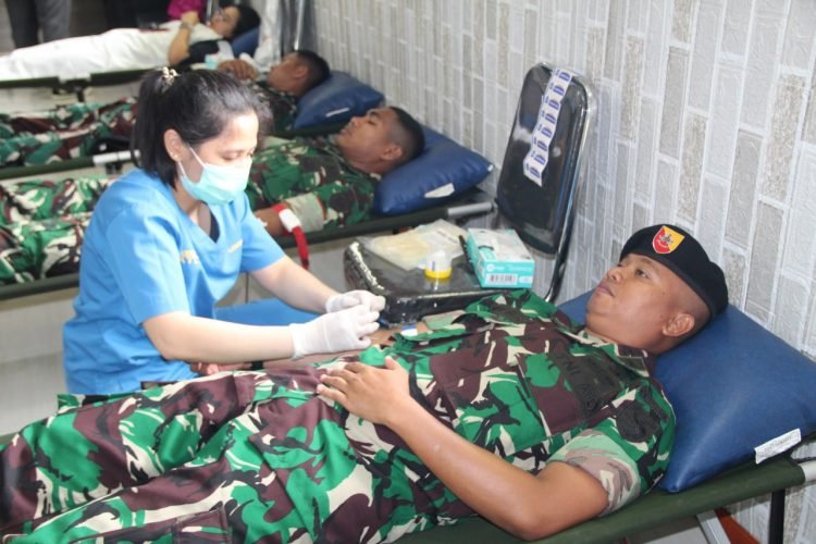Sambut HUT TNI ke-80, Denkav 3/SC Gelar Donor Darah