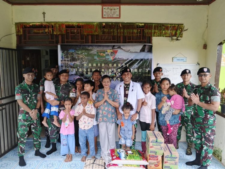 Wujudkan Kepedulian Terhadap Generasi Bangsa, Prajurit Srigala Gelar Pelayanan Kesehatan dan Sosial di Panti Asuhan Cinta Bella