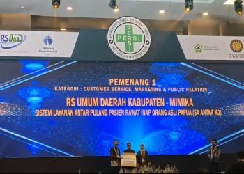 Sistem Layanan “Sa Antar Ko” RSUD Mimika Raih Juara 1 di PERSI – MAKERSI Award 2025