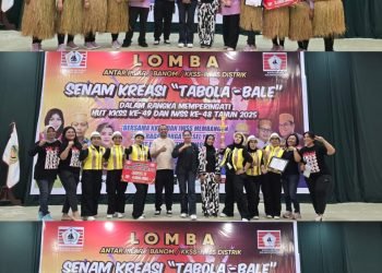 Lomba Senam Kreasi Tabola-Bale Warnai HUT KKSS ke-49 dan IWSS ke-48 di Timika