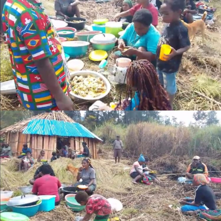 Wujudkan Keamanan dan Kedamaian Jelang Natal, Kepala Suku Bersama Masyarakat Gelar Masak dan Makan Bersama di Distrik Gome Puncak