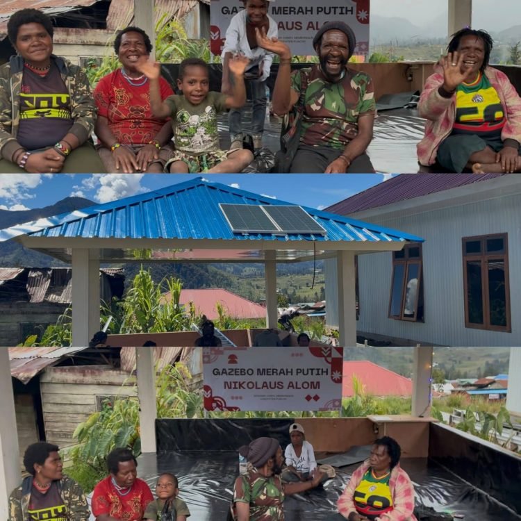 Presiden Prabowo Subianto Berikan Bantuan Gazebo kepada Kepala Suku Besar Kabupaten Puncak