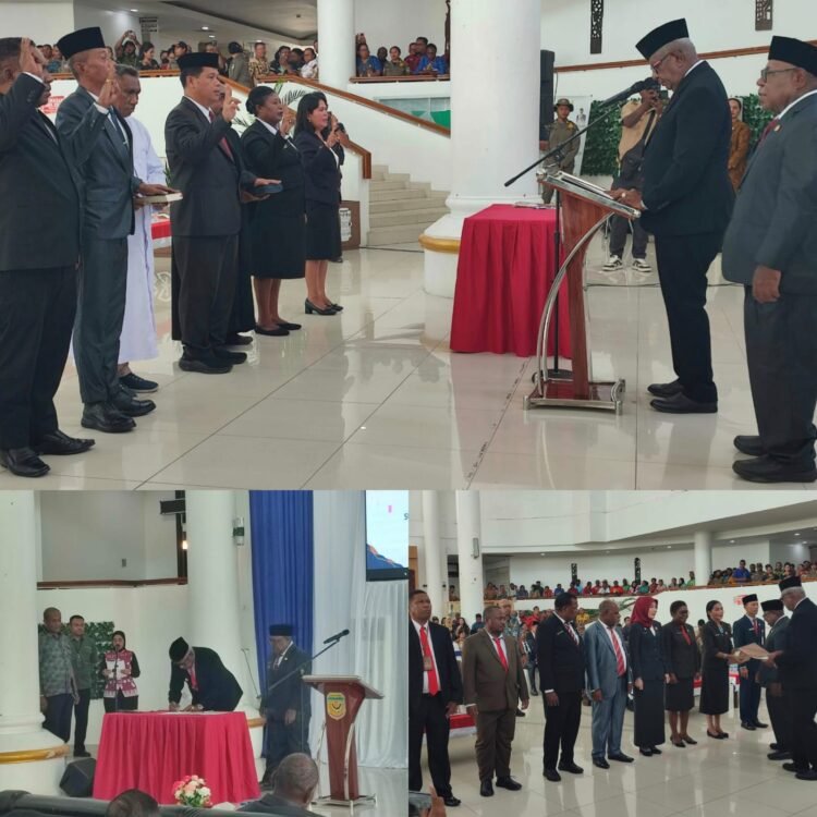 Awali Tahun Pemerintahan, Bupati Mimika Lantik Sejumlah Pejabat JPT Pratama