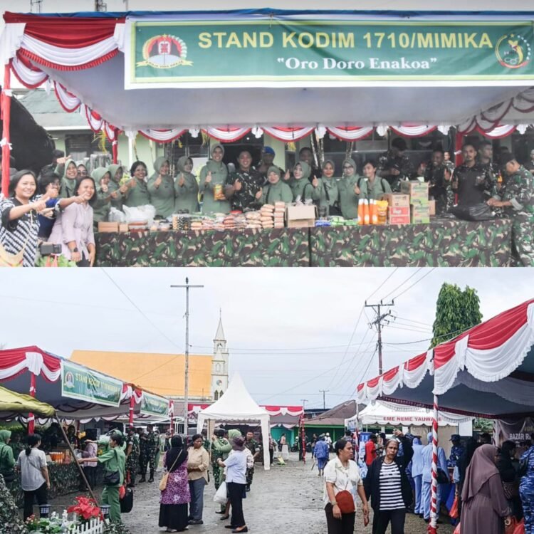 Sambut Idul Fitri 1447 H, Kodim 1710/Mimika Gelar Bazar Ramadhan