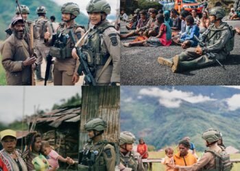 Patroli Dialogis Satgas Damai Cartenz Hadirkan Rasa Aman di Tengah Aktivitas Warga Kiwirok