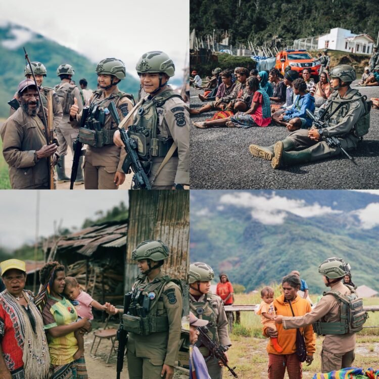 Patroli Dialogis Satgas Damai Cartenz Hadirkan Rasa Aman di Tengah Aktivitas Warga Kiwirok