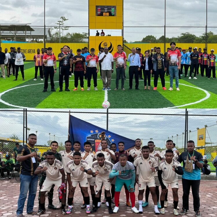 Peringati HUT Kostrad ke-65, Brigif 20/IJK/ Gelar Turnamen Mini Soccer