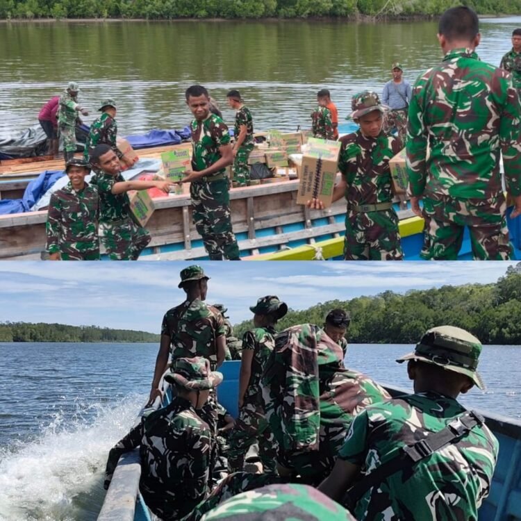 Ratusan Personel Satgas TMMD Ke-128 Berangkat Menuju Kampung Keakwa