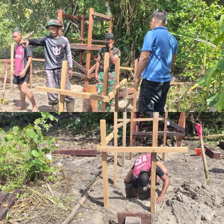 Satgas TMMD Bangun 5 Unit MCK Umum di Kampung Keakwa