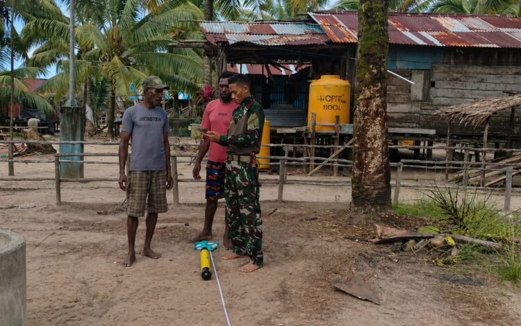 Pencarian Titik Air Dimulai, Satgas TMMD Kodim 1710/Mimika Siapkan 5 Sumur Bor Untuk Warga Kampung Keakwa