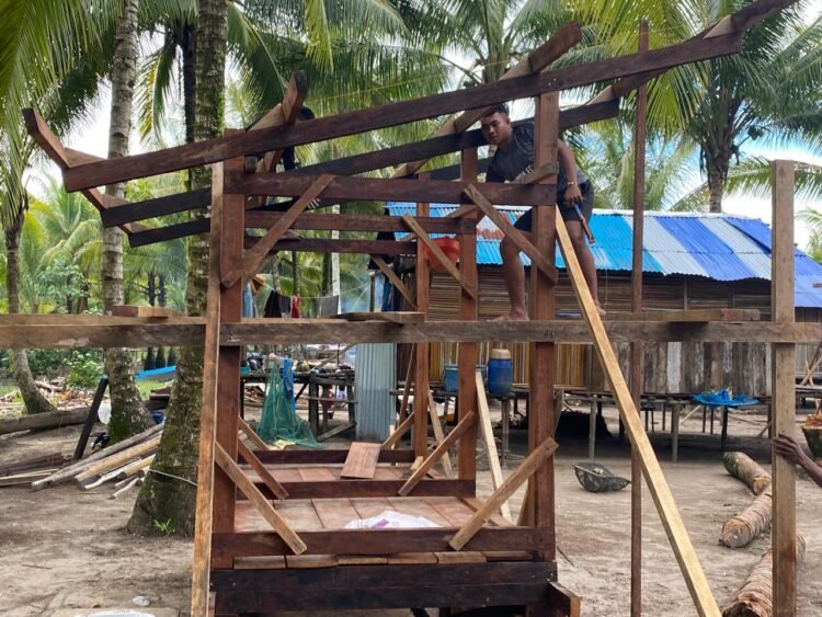 Progres Pembangunan MCK Umum TMMD Kodim 1710/Mimika Capai 25 Persen