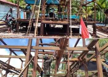 Pemasangan Rangka Dinding Rumah Mulai Dikerjakan, Progres TMMD Terus Meningkat