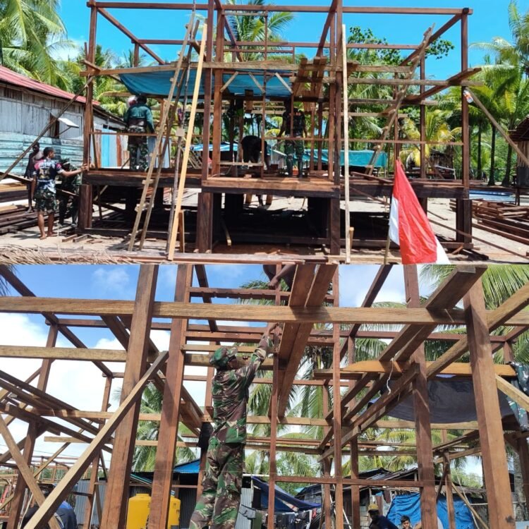 Pemasangan Rangka Dinding Rumah Mulai Dikerjakan, Progres TMMD Terus Meningkat