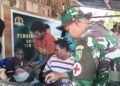 Tingkatkan Pelayanan Kesehatan Warga, Satgas TMMD Gelar Posyandu dan PMT di Kampung Keakwa