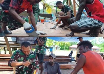 Semangat Gotong Royong Warnai Kekompakan Satgas TMMD dan Warga