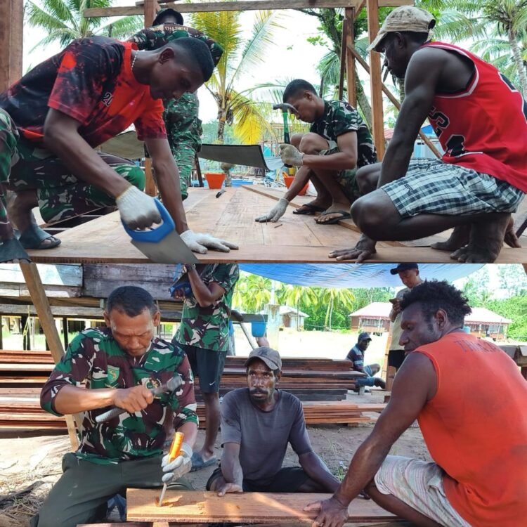 Semangat Gotong Royong Warnai Kekompakan Satgas TMMD dan Warga