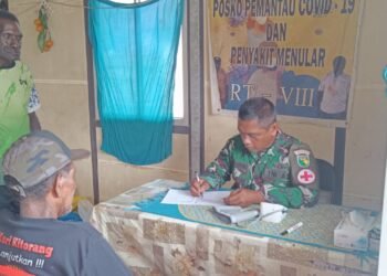 Satgas Aktif Berikan Pelayanan Kesehatan kepada Warga di Lokasi TMMD