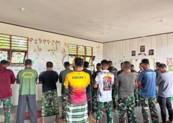 Semangat Ibadah Satgas TMMD Tetap Terjaga di Tengah Penugasan